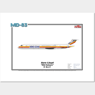 McDonnell Douglas MD-83 - Aero Lloyd "Old Colours" (Art Print) Posters and Art